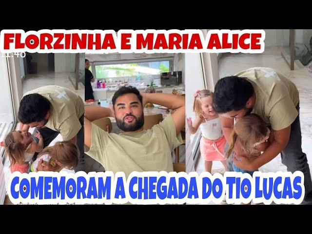 ️VIRGÍNIA FONSECA FLORZINHA E MARIA ALICE COMEMORAM A CHEGADA DO TIO LUCAS GUEDEZ️