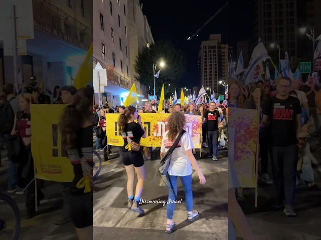 Demonstration in support of the release of Hamas hostages. Jerusalem, Israel 2024