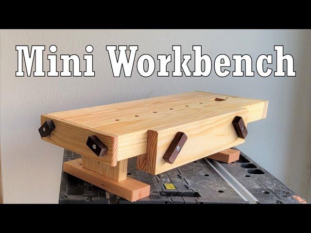 PORTABLE WORKBENCH BUILD // Small Space Budget Woodworking // FREE PLAN