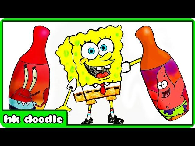 How To Draw Spongebob Squarepants Characters - Easy Step by Step Drawing Lessons for Beginners