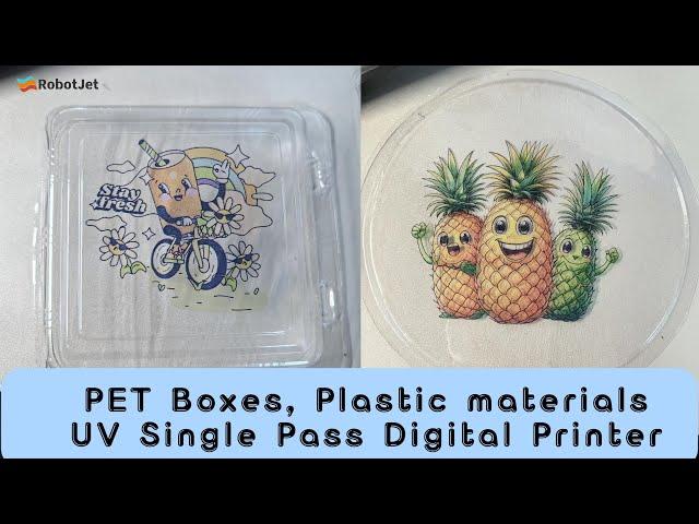 Plastic UV Single Pass Digital Printer, Pet boxes, Bopp