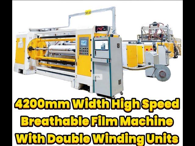 FlyYou 4200mm Width High Speed PE Breathable Film Machine with Double Winding Units|Double Capacity