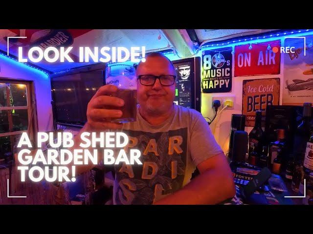 PUB SHED GARDEN BAR TOUR - FINALLY HAD A TIDY UP! #insta360go3s