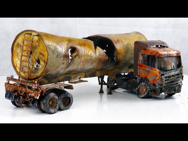 Restoration Scania R470 Abandoned semi trailer car truck