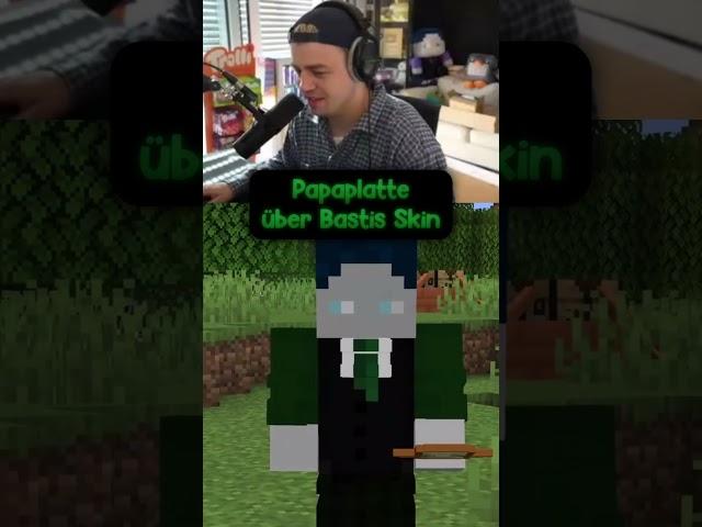 Papaplatte über basti skin #trending #minecraft #viralvideo #twitch #papaplatte #bastighg