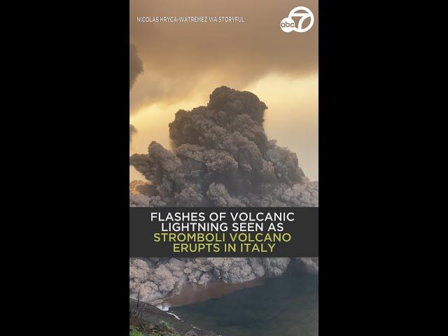 Italy's Stromboli volcano erupts, produces volcanic lightning 