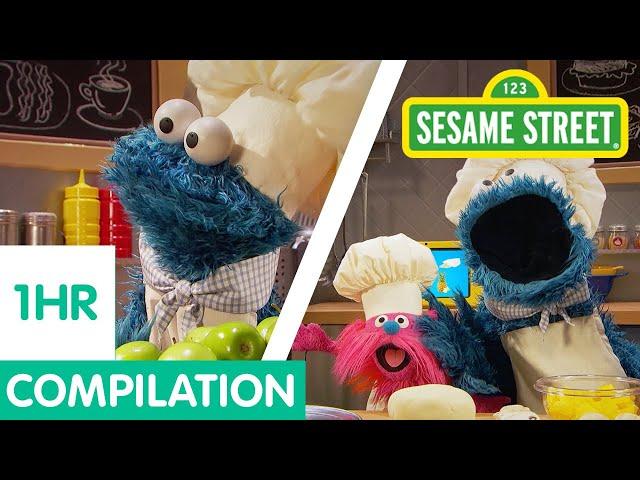 Sesame Street: Cookie Monster Foodie Truck Compilation! | 1 Hour Long