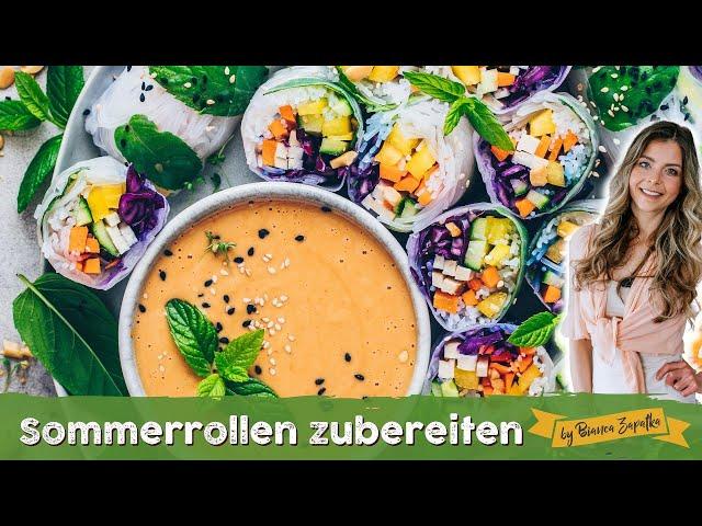 Vegan Summer Rolls with Peanut Sauce  The Best Recipe ever! 