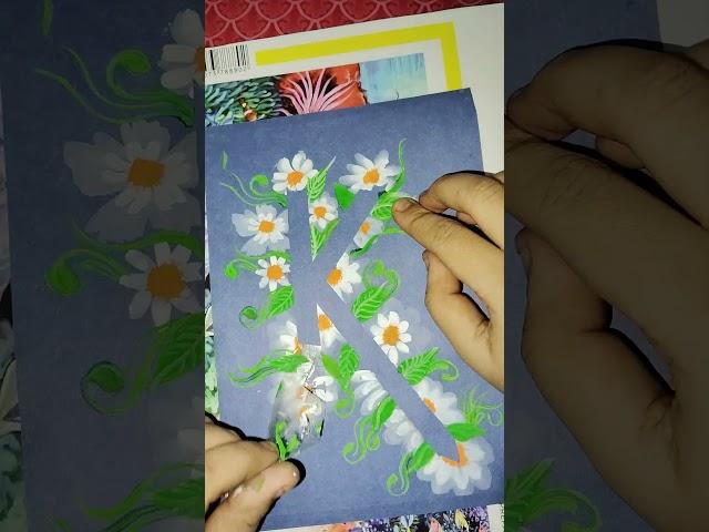 k letter painting #shorts #viral #painting