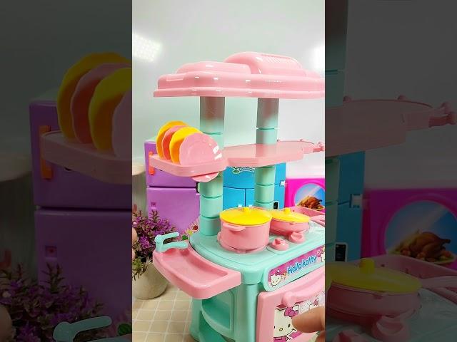 Satisfying with Unboxing & Review Hello Kitty Kitchen Set #hellokittykitchenset #hellokitty #shorts