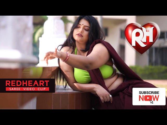 Redheart Saree Lover # Sneha in Brown Saree Photoshoot HD1080p| Saree Lover | Big Boobs | Bong Crush