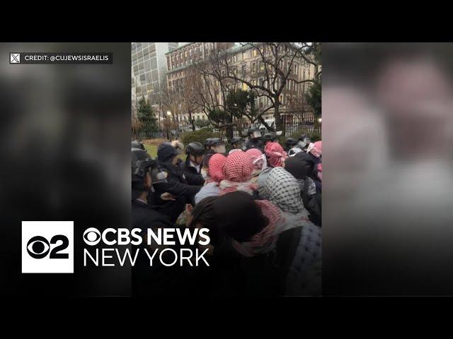 Nearly a dozen arrested after Barnard College student protest