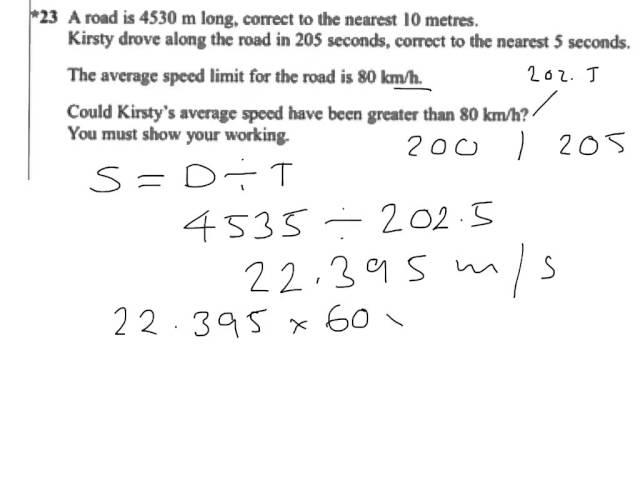 Q23 bounds speed distance time