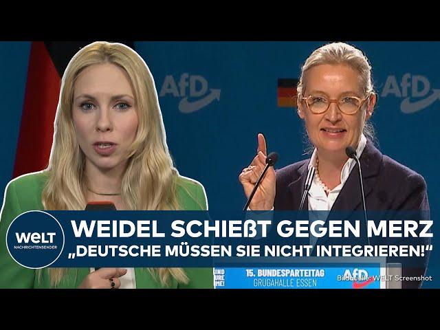 ESSEN: Abrechnung mit CDU und Friedrich Merz! Alice Weidel wird auf AfD-Parteitag deutlich