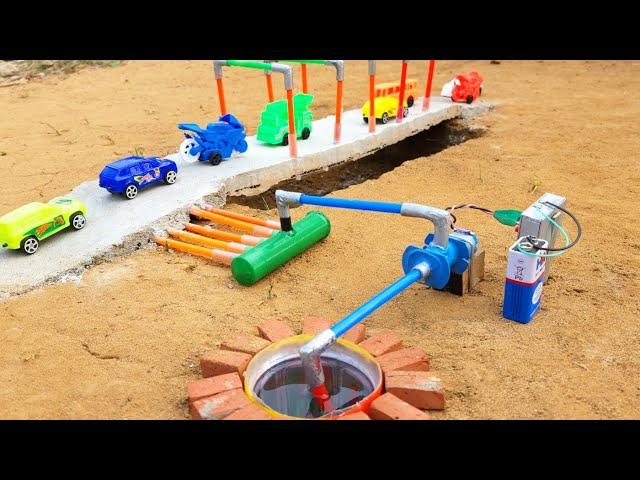 How to make mini water pump | Science project | Bridge construction @maketoys