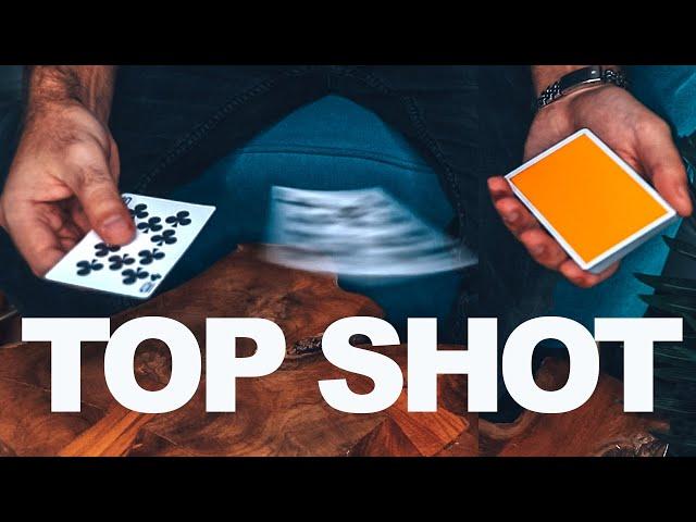 VISUALLY Shoot Cards From The Deck - TOP SHOT CARD TRICK (TUTORIAL)