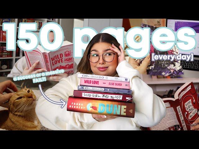 i tried reading 150 pages EVERY DAY for a week 🫶 a reading vlog!