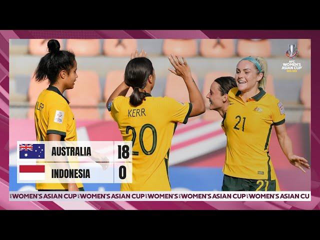 #WAC2022 - Group B | Australia 18 - 0 Indonesia
