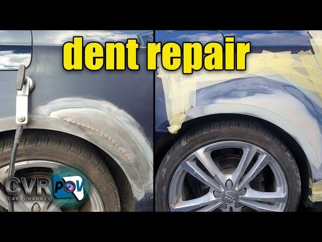 Mobile Paint Job, Auto Bodywork (fixing a dent with a Gyspot puller)