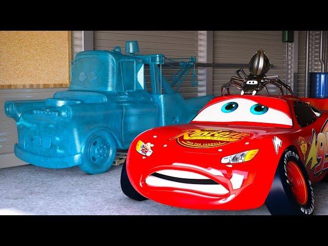 LIGHTNING MCQUEEN FREAKS OUT after seeing FROZEN Mater CARS Season 1 Movie Disney Pixar CGI