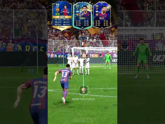 Do you remember this iconic 2017 Barça?  MSN Freekick Challenge ft. Messi, Suarez, Neymar #shorts