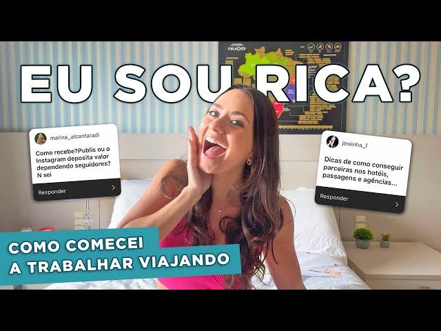 PERGUNTAS e RESPOSTAS - COMO É a VIDA de CRIADORA de CONTEÚDO + DICAS para QUEM QUER VIVER de VIAGEM