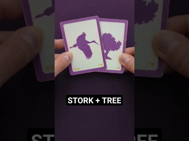 STORK + TREE #lenormandreader #lenormand #cardcombinations