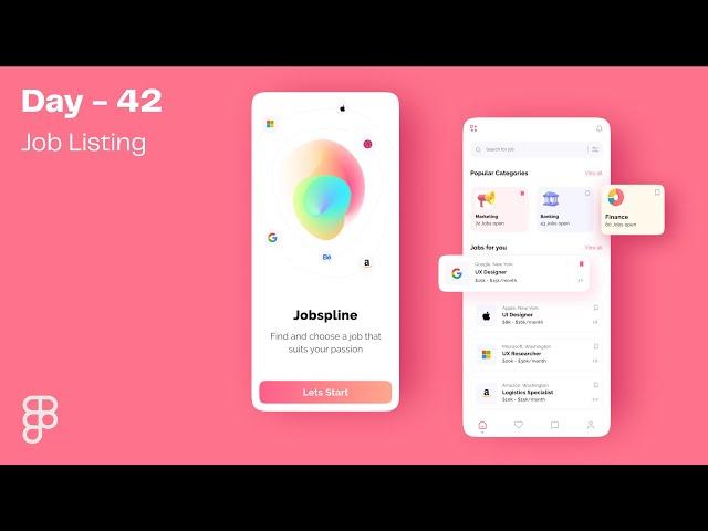 Daily UI Design Challenge | Day - 42 | Job Listing App UI