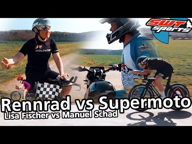 Das Battle Lisa Fischer mit der Maschine gegen Manuel Schad auf SWT-SPORTS BMW R100 GS Umbau Nr. 119