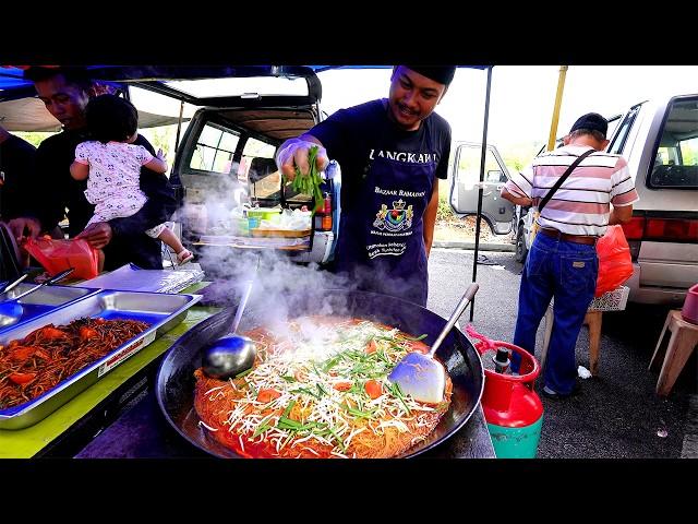 PASAR TANI TERBESAR di MUAR | Pasar Tani STADIUM MUAR JOHOR | Malaysia Street Food | Largest Market