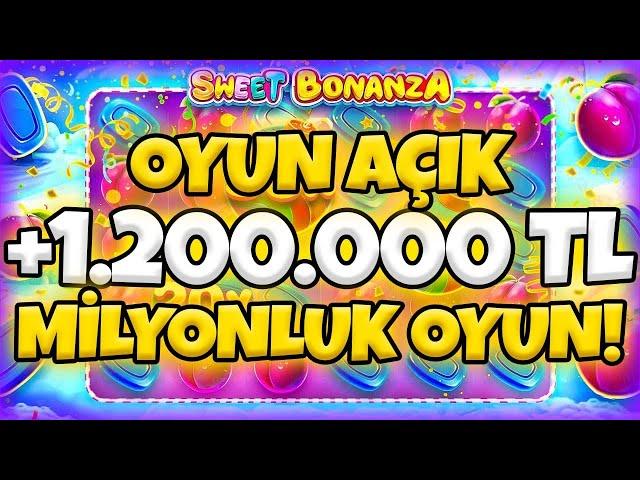  Sweet Bonanza Küçük Kasa  OYUN AÇIK! CANLI YAYINDA 1.200.000 TL DEV VURGUN!