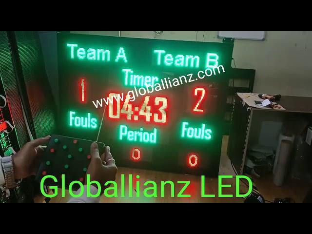 Globallianz LED Basketball Scoreboard Display | Sports Scoreboard