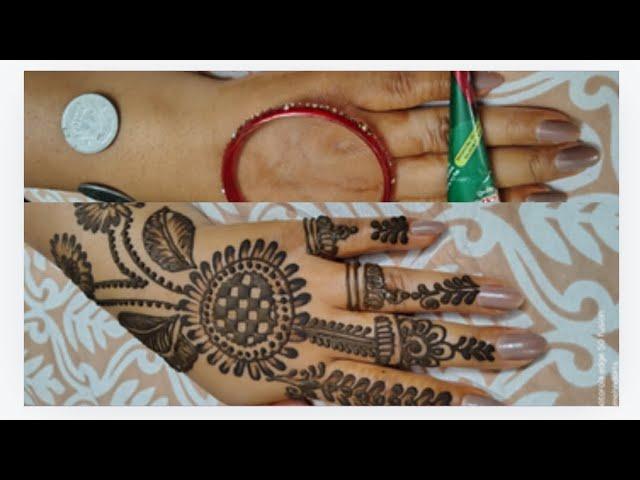 #easytutorial hennawith matchstick & bangle#easymehndi#henna#viralvideo#youtube#backhandmehndi 