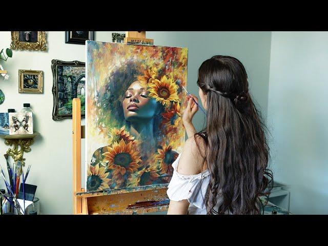 I almost gave up on this artwork.. | Oil Painting Time Lapse