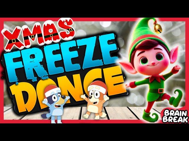 CHRISTMAS FREEZE DANCEWinter Brain break for kids ️BLUEY Just Dance | Danny Go Noodle