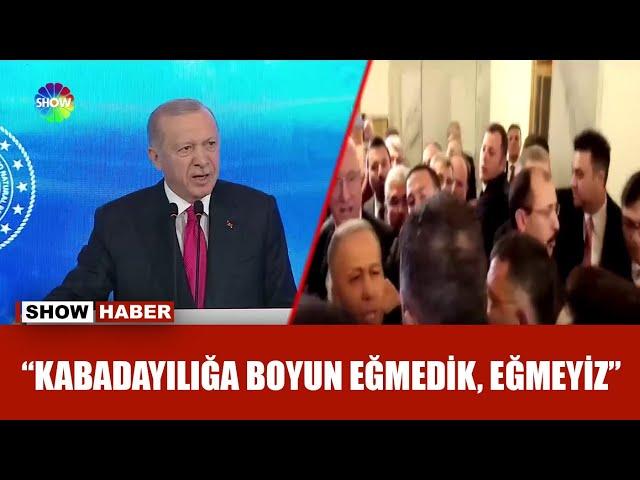 Erdoğan'dan CHP'ye 'kayyum arbedesi' tepkisi