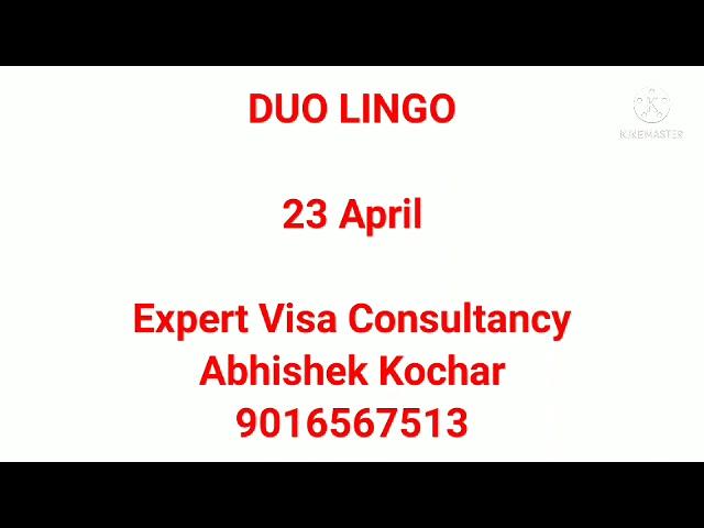 Duo Lingo - 23 April - live speaking