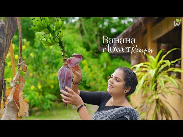 Banana Flower Recipe: Kerala Style Curry & Spicy Fries | Healthy & Flavorful | Village Style Cooking