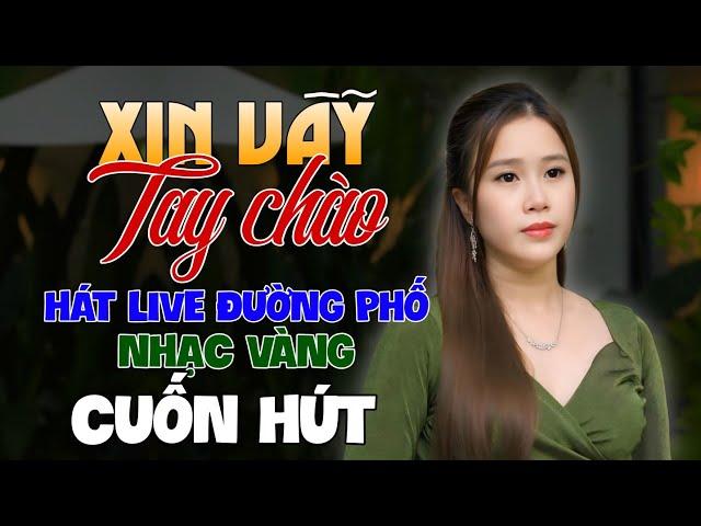 LK XIN VẪY TAY CHÀO - Những Bản Nhạc Vàng Đi Vào Lòng Người Hát Live Cực Hay Giữa Phố | Huỳnh Gấm