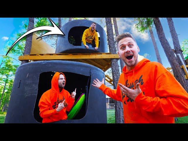 TREE HOUSE STORAGE TANK SURVIVAL BUNKERS!