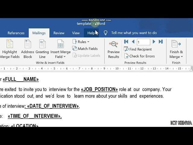 Mail Merging Process in 3 Minutes | Ms Word and Excel