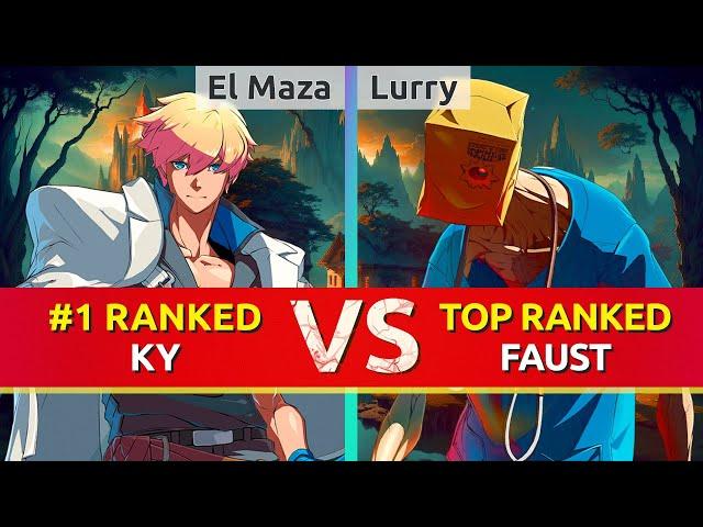 GGST ▰ El Maza | Dany (#1 Ranked Ky) vs Lurry (TOP Ranked Faust). High Level Gameplay