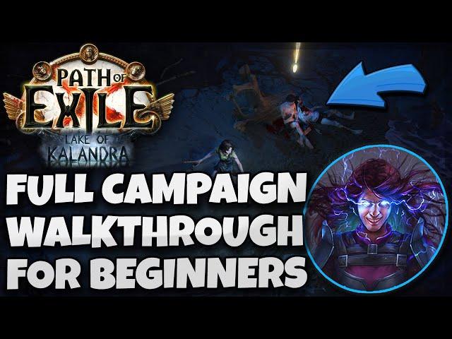 PATH OF EXILE CAMPAIGN WALKTHROUGH - BEGINNER FRIENDLY GUIDE - LIGHTNING CONDUIT WITCH LEVELING