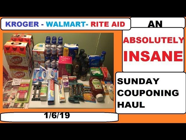 AN ABSOLUTELY INSANE EXTREME COUPONING HAUL!- 1/6/19