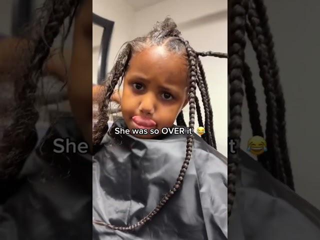 How Hair Braiding Day Goes…  #shorts #braids #curlyhair #knotlessbraids #braidstyles