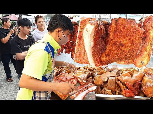 Best for meat lover! Roast Pork & Braised Pork - Cambodian Street Food