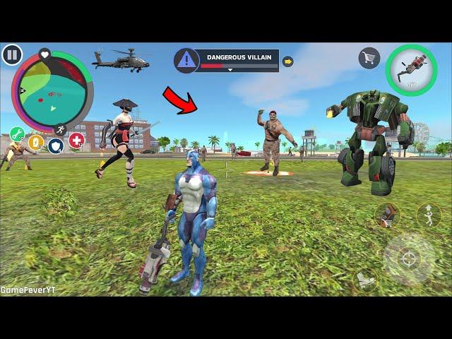 Rope Hero Mafia City Wars - (Rope Hero and Yin Emperor) rope hero fight dangerous villain - HD