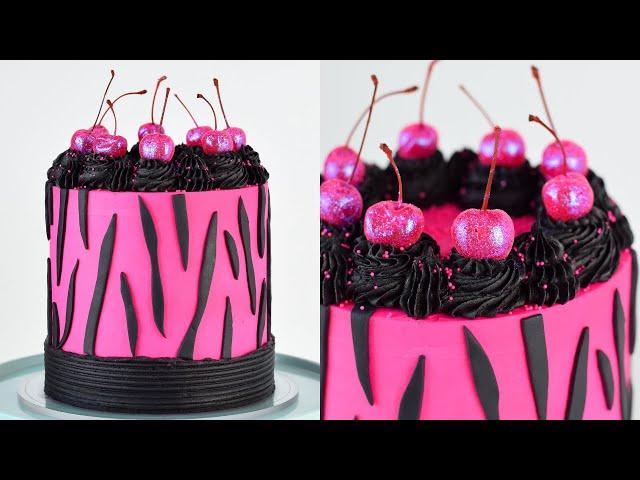 Pink Zebra Cake - How to make a Zebra Cake