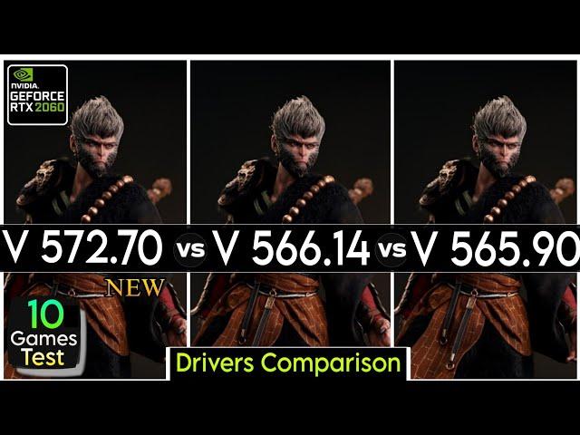 Nvidia Drivers (V 572.70 vs V 566.14 vs V 565.90) - Test In 10 Games - ft.RTX 2060