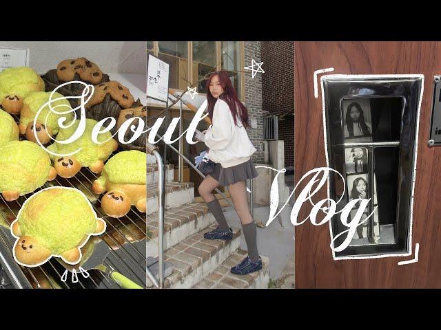 SEOUL VLOG : Girls trip, cafe hopping, shopping in hongdae, photobooths etc.